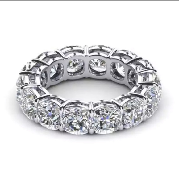 Men's Sparkle Band Diamond Wedding Eternity Bands Ice Ring - Picture 14 of 16